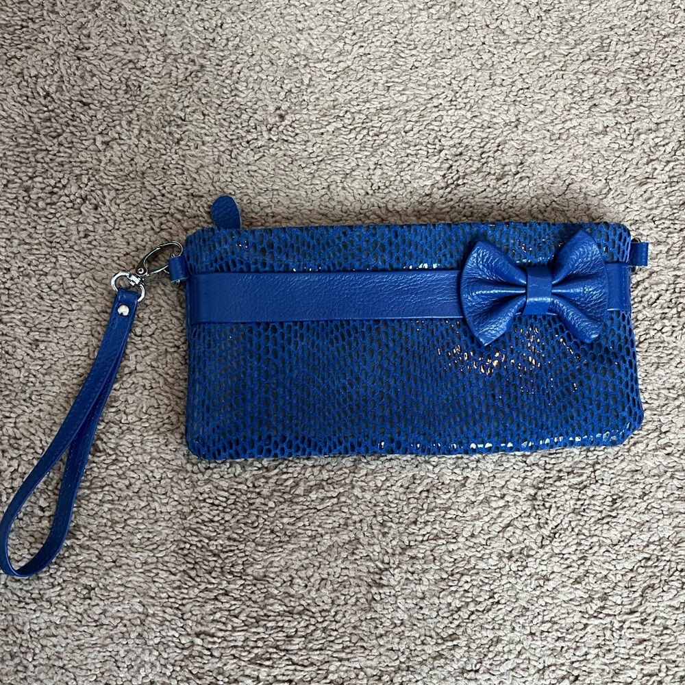 Royal Blue Wristlet/Mini Shoulder Bag